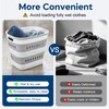 46L/12 Gal Collapsible Laundry Baskets, Foldable Hamper with Handles, Plastic