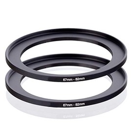 67mm-82mm Step Up Ring [67mm Lens to 82mm Filter], FANZR Camera Lens Filter Adapter Ring Lens, Premium Aluminum (2 Pack)