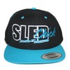 JUST RIDE Sled Chick Hat Flat Bill Snapback (Teal/Black White)