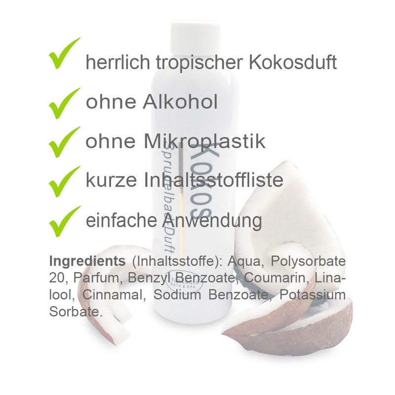 Jacuzzi Bath Additive Coconut Bubble Bath Fragrance, Whirlpool Aroma 250 ml