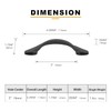 Asidrama 10 Pack 3 Inch(76mm) Matte Black Kitchen Cabinet Handles,