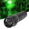 Green Light LED Flashlight Zoomable Portable Single Mode Green Hunting