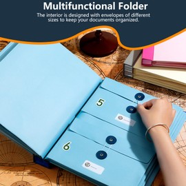 Important Document Organizer|Personal If i die Binder Document Accordion File Organizer & Stylish Binder for Storing Important Papers, Certificates, Passports, Photos, and Letters (Khaki)