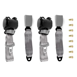 ModifyGT 2Pack Truck Car Lap Seat Belts 2 Point Adjustable Single Seat Lap Universal