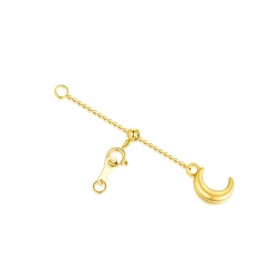 18k Yellow Gold 1"/2"/3"/4"/5"/6" Adjustable Necklace Extender Chain, 18k Gold Adjustable Necklace Extender Bracelet Anklet Extension Chain, Adjustable Bracelet Extender 18k Gold (3inch, style 5)