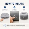 Inflatable PVC Footrest Pillow with Press-to-Inflate Valve for Travel and