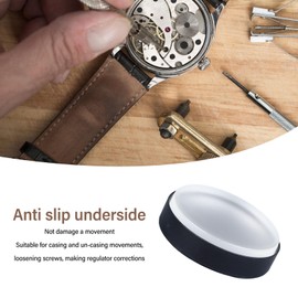 Focket Watch Case Cushion, Transparent Lightweight Soft Rubber Watch Casing Cushion for Watch Bracelets, Non Slip Jewelry Movement Casing Cushion Protection Pad for Repair Watches (75mm)