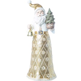 Running Decora Navidad Rococo Adorno navideño Santa Dorado con Pino b