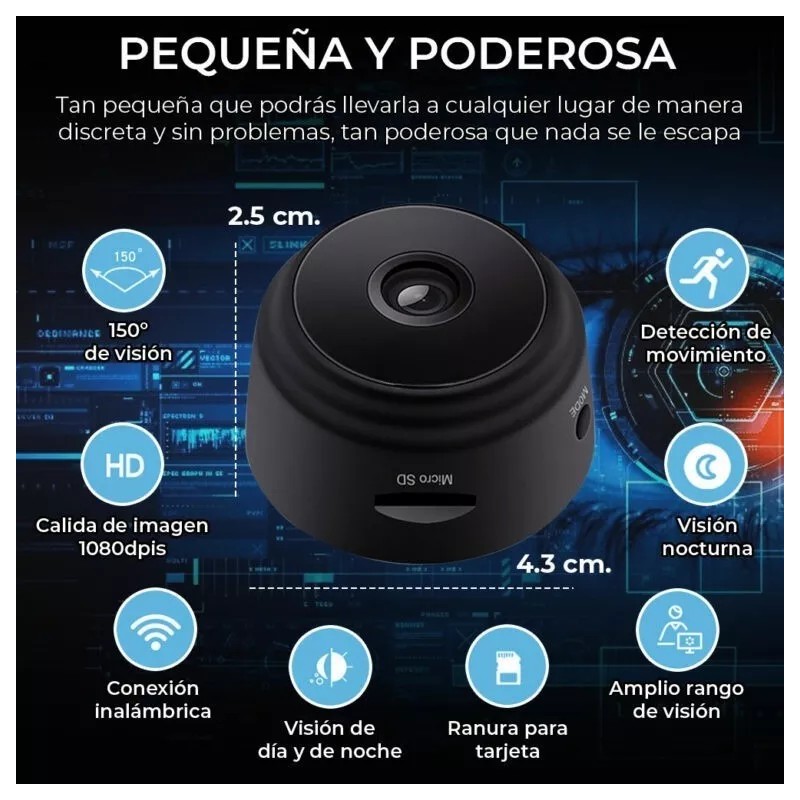EGTMA Mini Cámara Espía Con Chupón Y Visión Nocturna