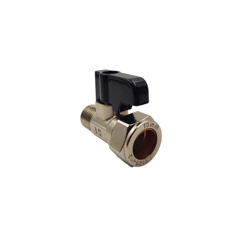 Aumix 15mm x 12mm Isolating Valve with Handle UK Compression