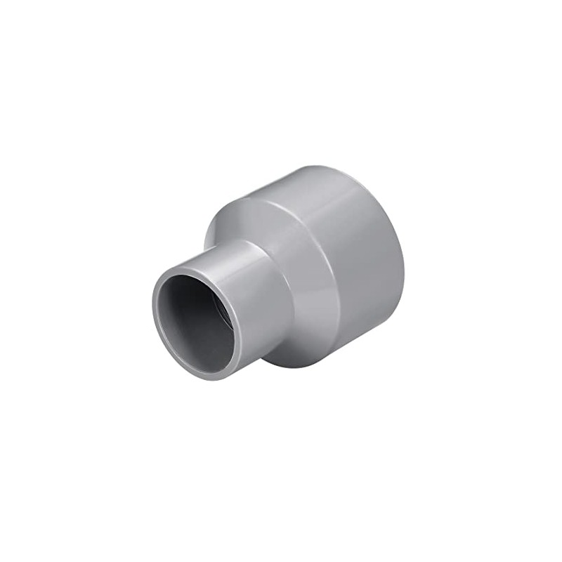 sourcing map PVC Pipe Connector Water Connectors Coupling Grey 50
