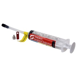 TireJect Tire Sealant Injector - Tubeless Sealant Injector Syringe Applicator Presta & Schrader Compatible - Easy Tire Sealant Installation for Bicycle & All Vehicles - 2oz with Valve Core Tools