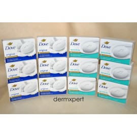 Dove Original Soap Bar 3.75oz + Sensitive Soap Bar 3.75oz (6 Each) - NEW, SEALED