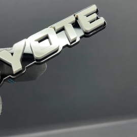 Emblem Badge 1PC 5.0 COYOTE Emblem White on Black – Acrylic Fender or Tailgate Badge