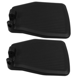 Baluue 1pair Elevating Wheelchair Footrest Heavy Duty Pedal for Comfort Support Easy Installation Design for Elderly and Athletes Black Plastic