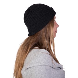 Cashmere Blend Cap Men Women Made in Italy Hat Scarf Cashmere Winter Cap Unisex Merino Wool Black Grey White Warm Beige One Size Pashmina, dark grey, One size