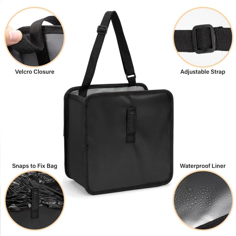 Foldable Car Trash Can, Hanging Waterproof Leakproof Trash Can Storage