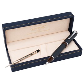 Conklin Duragraph Savoy Ballpoint Pen – Marbled Resin + Free Extra Black Gel Refill – Sophisticated Twist Pen Gift for Men, Writers, Professionals