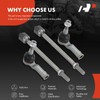 A-Premium Set of 4, Front Inner and Outer Tie Rod