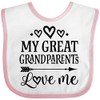 inktastic My Great Grandparents Love Me Baby Bib White and