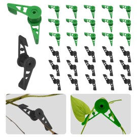 360° Adjustable Plant Bender Clips, Pack of 30 Plant Benders, Plant Trainer for Low Load, Gardening Plant Support, Low Stress Training Clips, Plant Clips for Climbing Plants (Green, Black)