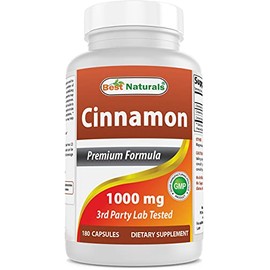 Best Naturals Cinnamon 1000 mg with Chromium 200 mcg 180 Capsules (180 Count (Pack of 1))