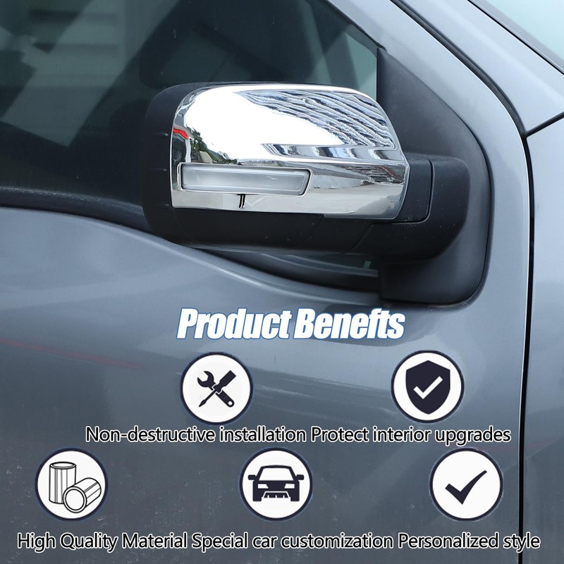Door Rear View Mirror Cover Compatible with Nissan Titan 2016-2023,