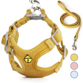 Miru pochi Cat Dog Harness for Small Dogs, Collars, Pets, Ultra Small Dogs, Stylish, Puppies, Kittens, Dogs, Torso Leash Set, Soft, Easy to Put on, Soft, No Shedding, Lightweight, Easy to Put on and