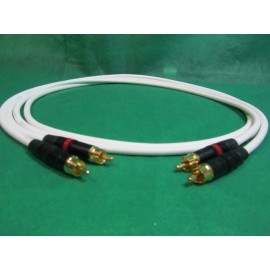 CANARE Custom Made By DC PRO 2 Ft Pair Canare L4E6S White Star Quad RCA to RCA HIFI Audio Cable.