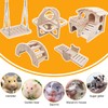 PHIEZC 5 Pack Wooden Hamster Cage Hamster Toy Guinea Pig