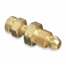 Preece Precision CGA-510 POL Acetylene Cylinder Tank to CGA-520 B Tank, Adaptor