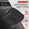 Vigoraze Driver & Passenger Bottom Leather Replacement Seat Covers Black