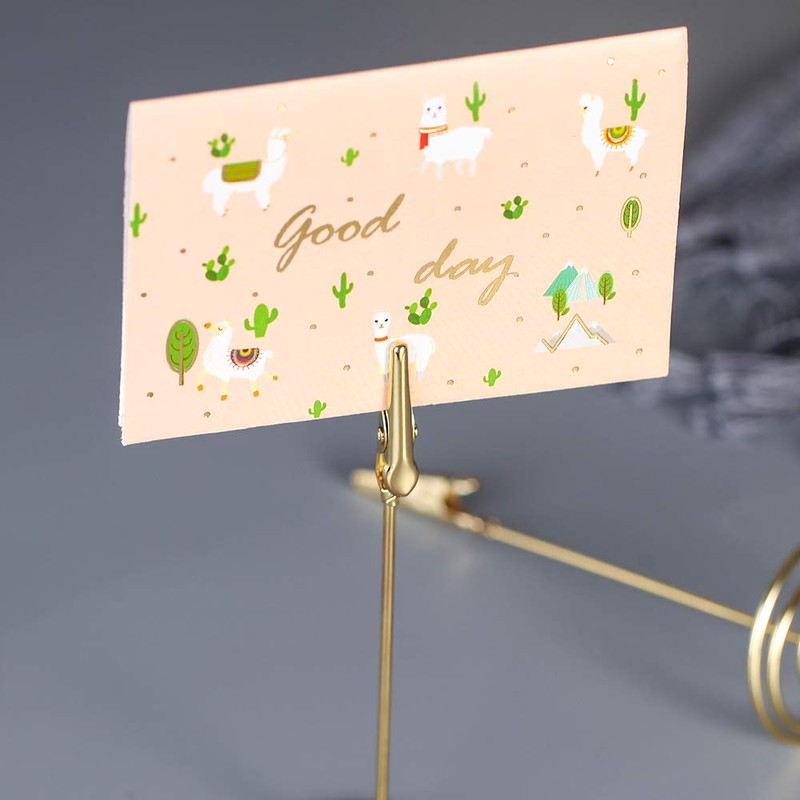 Place Card Table Number Holders - Small Metal Stands with