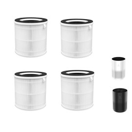 4-Pack Replacement Filter Compatible with IOOO K31, Also Compatible with Aucleia/AIRTOK/KQLKJ KQ-31 Air Purifier, H13 3-in-1 HEPA Filter High-Efficiency Carbon Filter Filtration
