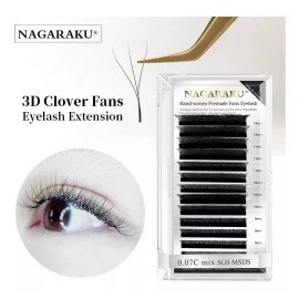 Nagaraku Pestañas Nagaraku W 3d Clover Fan