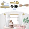 2 Pack Gold Wrap Around Curtain Rods,Gold Curtain Rods for