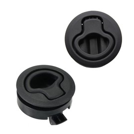 Pack of 2 Pull Lock Stainless Steel Flush Pull Latch Flush Hatch Locker Pull Latch Pull Lift Hatch Lock Furniture Lockers for Camping Boat Caravan Flush Hatch Locker Hatch Lock - Black