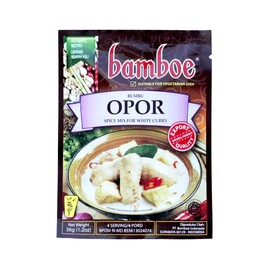 bamboe OPOR Bamboo O'Paul no Matsu (White Curry Ingredient), 1.2 oz (36 g) x 4 Bags (1 Bag for 3 to 4 People), Indonesian Food, HALAL Certified