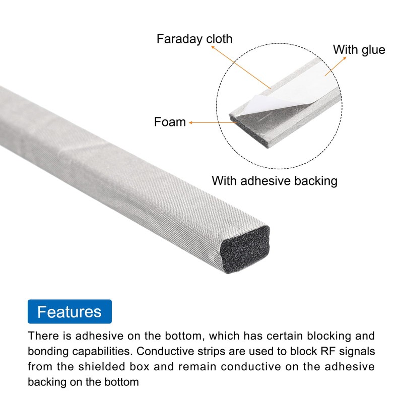 QUARKZMAN 1 x RF Faraday foam seal/conductive foam strip, 4