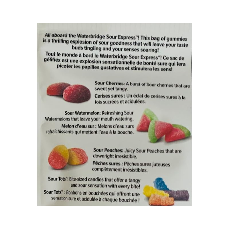 Waterbridge The Mix Sour Express Fruit Flavoured Gummies, 175 g