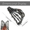Gothic Skeleton Hand Hair Claw, Gunmetal Skull Design Hair Clip,