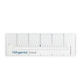Farbenmix Nähgenial Stylefix Sewing Ruler with Cut-Out, 30 x 10 cm, 3 mm Thick, Perfect for Pocket Sewing and Gift for Girlfriend