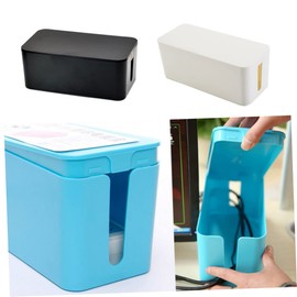 KOMBIUDA Plastic Power Cord Storage Box Organiser Power Strip Cover Wire Organizer Travel Cable Management Sleeve