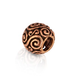 NKlaus Bronze Beard Bead Antique Rustic Look German Celtic Viking Gothic 3147