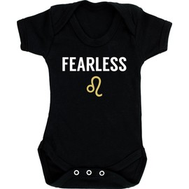 Hippowarehouse Fearless Leo baby vest bodysuit (short sleeve) boys girls