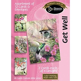 Divinity Boutique Greeting Card Assortment: Get Well, Hummingbirds (21242N)
