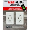 Feit Electric 2-Pack Tamper Resistant Wall Outlet 120V, with (2)