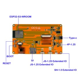 DIYmall 4.3" ESP32 LCD Display ESP32-S3 Dual-core 16MB Flash WiFi+BT Module TFT ILI9485 Capacitive Touch Screen for Arduino Smart Home