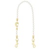 NVWAROCK Pearl Purse Chain,14K Gold Plated C-Shaped Metal Brass Purse