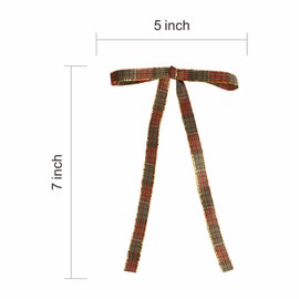 Meseey 30 Pcs Christmas Gingham Ribbon Bows 5 x 7 Inch Vintage Buffalo Plaid Ribbon Gift Bows for Tree Wreath Garland Home Decor Indoor Outdoor Decorations (Red Green)